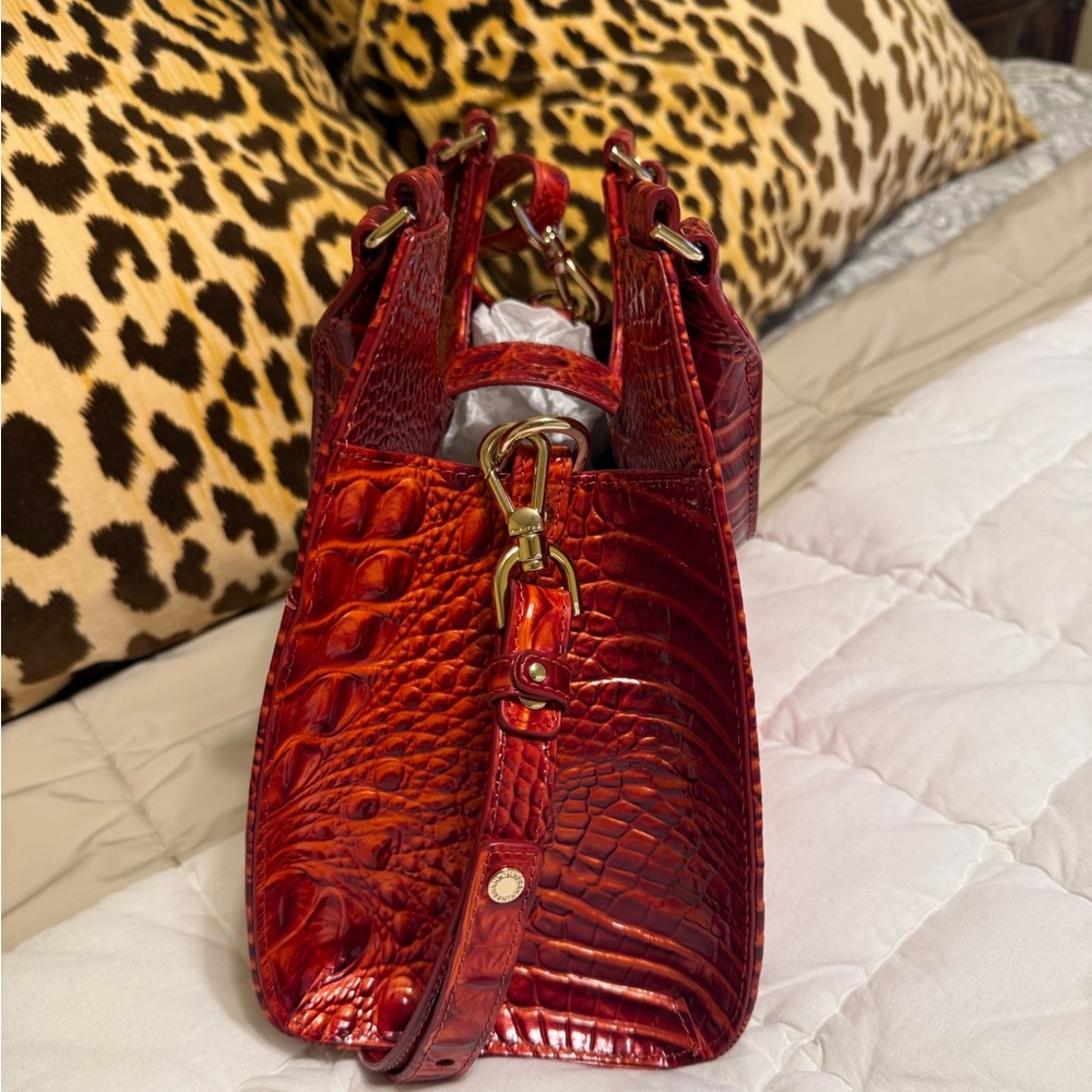 Brahmin Adrian satchel, RED! ABSOLUTELY NEW CONDITION! - Picture 4 of 8